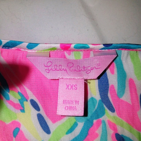 Lilly Pulitzer Deanna Romper XXS Palm Reader Dusk Missing Belt - Picture 12 of 12